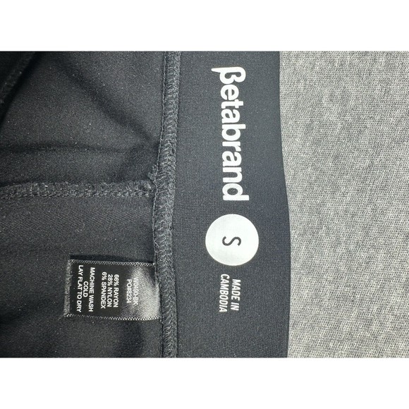 Betabrand Dress Pants‎ Womens Small Black Pull On Straight Leg Mid Rise - Picture 2 of 5